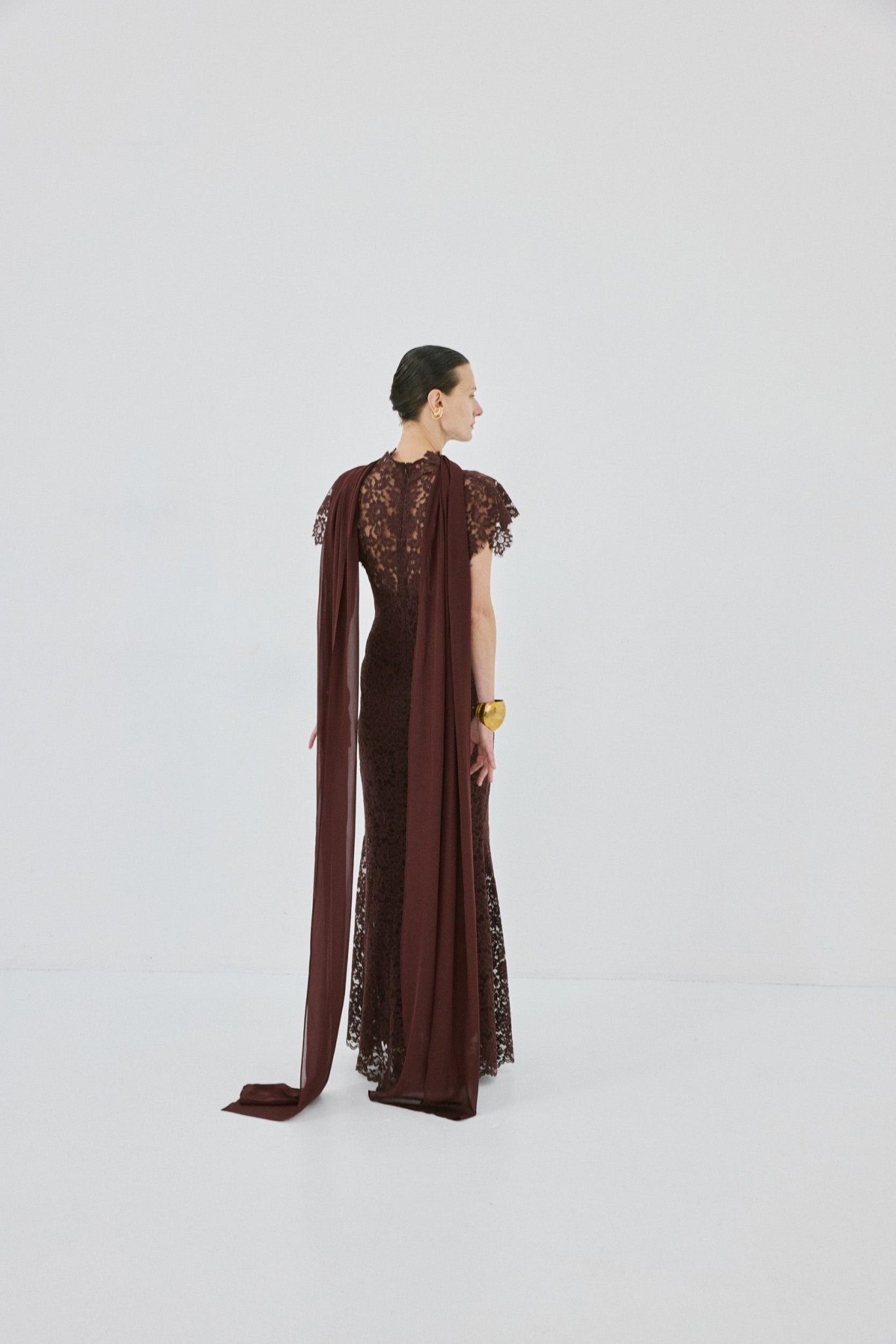 SOLINA MAXI DRESS IN PLUM LACE