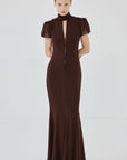 NIEBLA MAXI DRESS IN PLUM CHIFFON