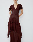ALCINA MAXI DRESS IN PLUM - De La Vali