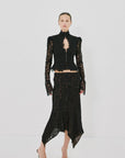 FAELA MIDI SKIRT IN BLACK LACE