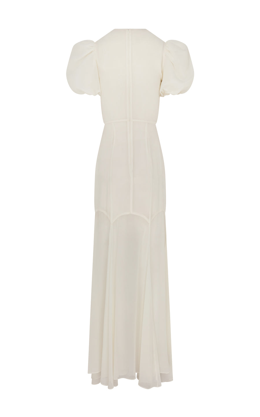 AGUA MAXI DRESS IN IVORY SILK CHIFFON