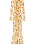 TANGERINE MAXI DRESS IN CHIFFON VERSAILLES GARDEN PRINT - De La Vali