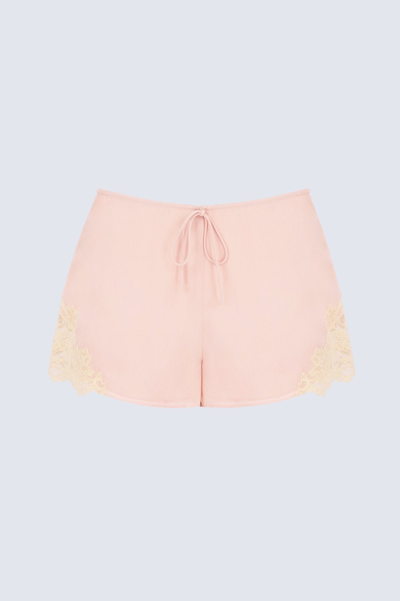 ELIA SHORTS IN PINK CREPE DE CHINE - De La Vali