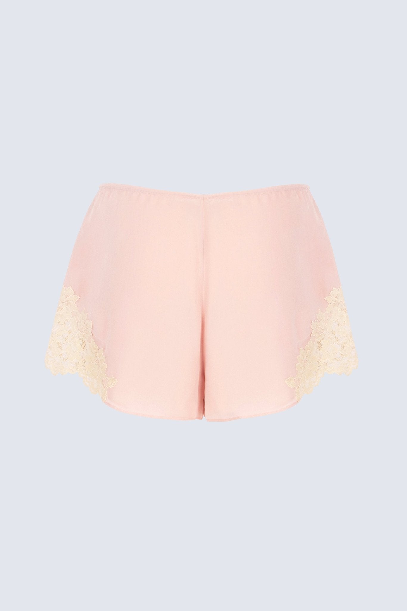 ELIA SHORTS IN PINK CREPE DE CHINE - De La Vali