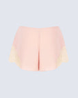 ELIA SHORTS IN PINK CREPE DE CHINE - De La Vali