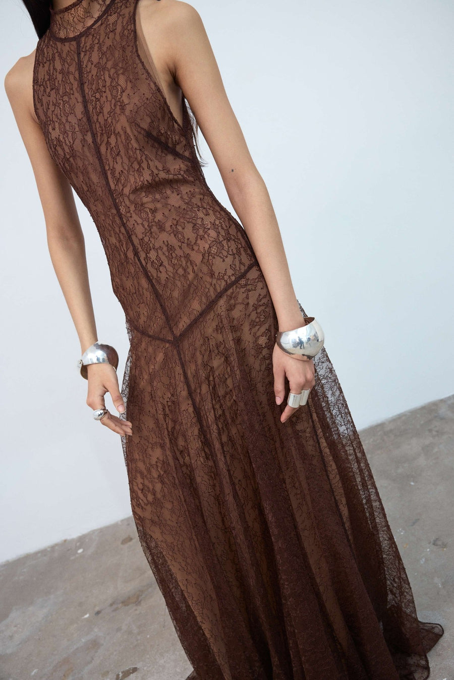princess polly baby blue dress Brown slip dress 'Lace'