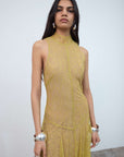 FOEHN MAXI DRESS IN YELLOW LACE - De La Vali