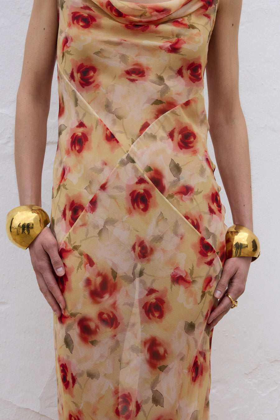 GALERA MAXI DRESS SILK CHIFFON LA ROSA
