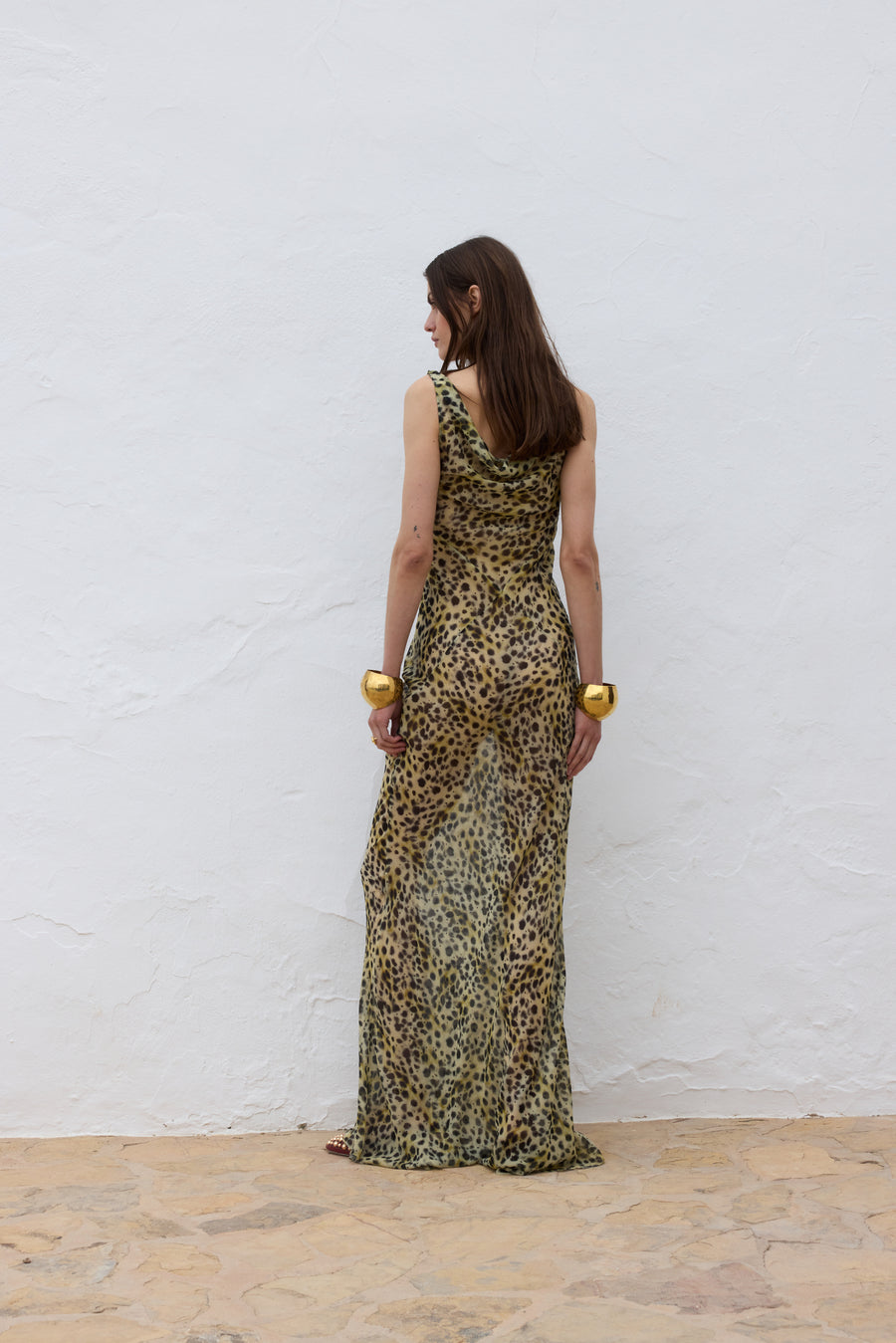 GALERA MAXI DRESS SILK CHIFFON EL FELINO