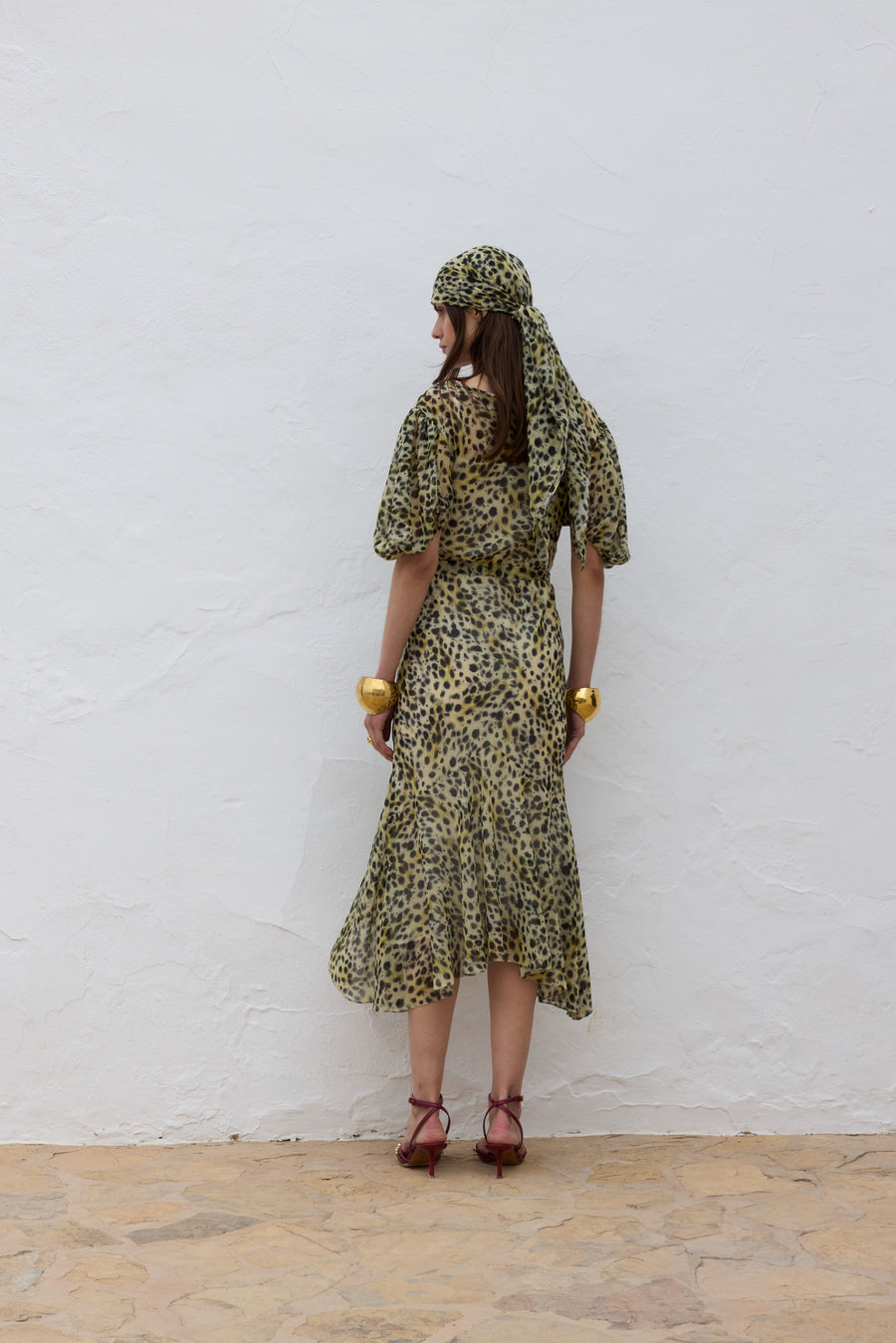 ANITA MIDI DRESS SILK CHIFFON EL FELINO