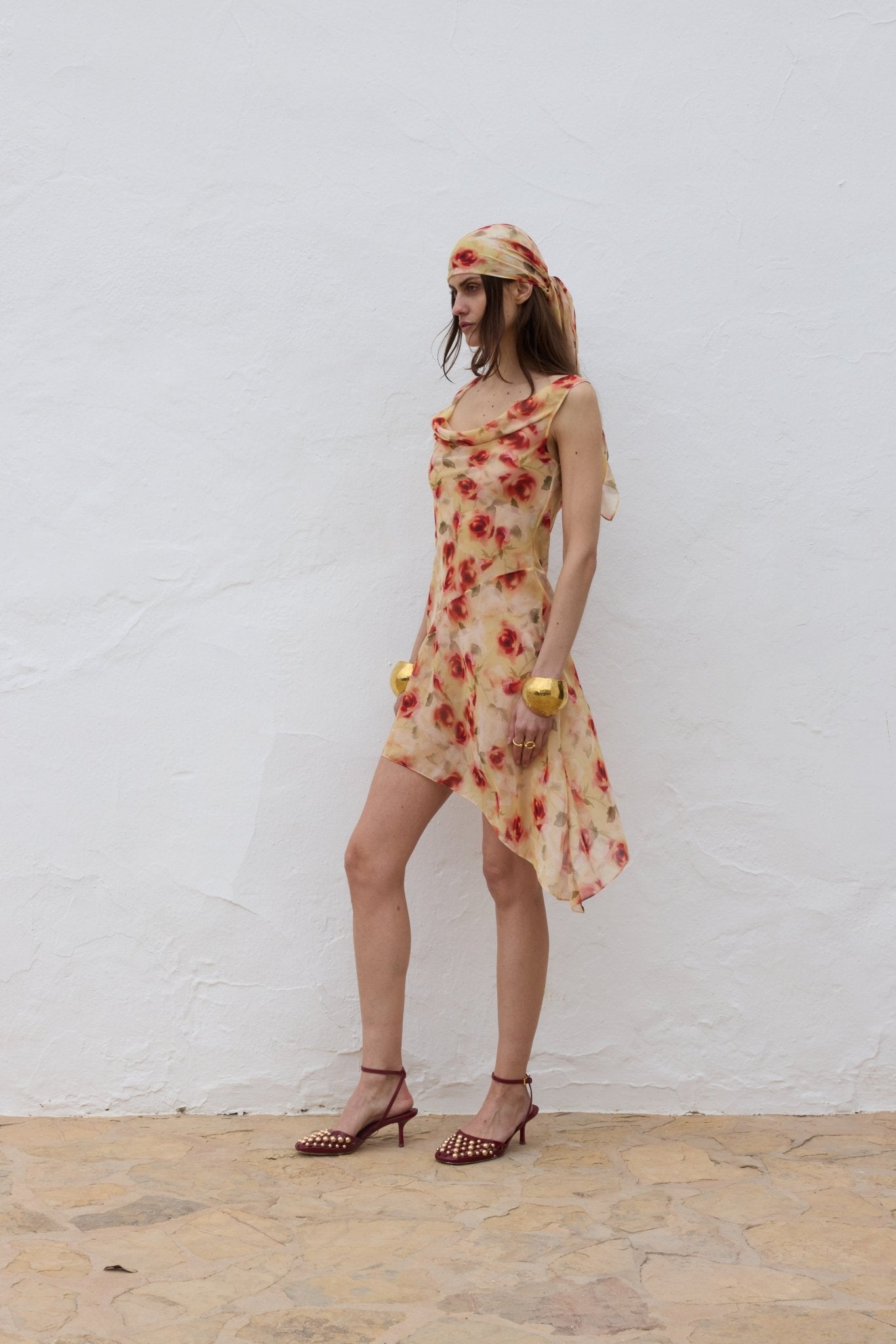 ARENA MINI DRESS SILK CHIFFON LA ROSA - De La Vali