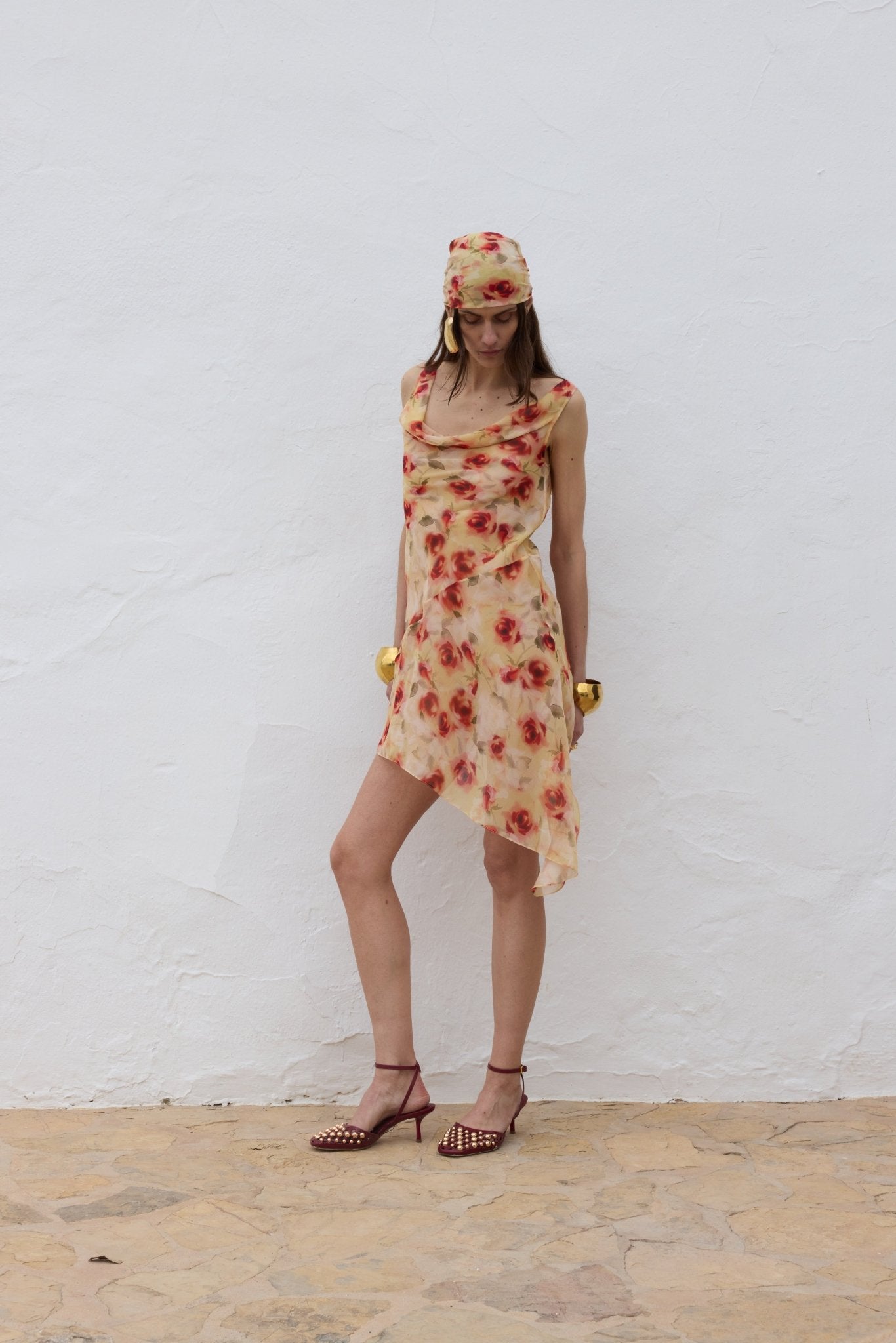 ARENA MINI DRESS SILK CHIFFON LA ROSA - De La Vali