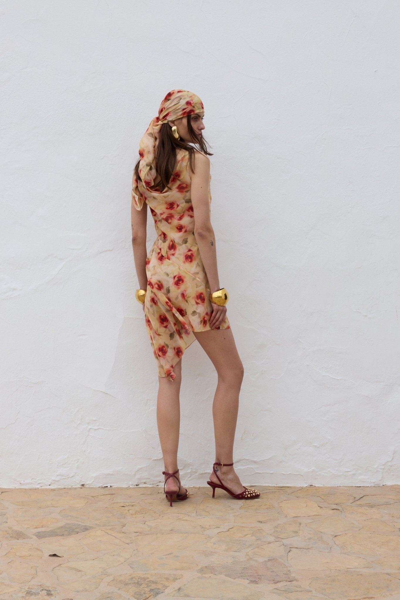 ARENA MINI DRESS SILK CHIFFON LA ROSA - De La Vali