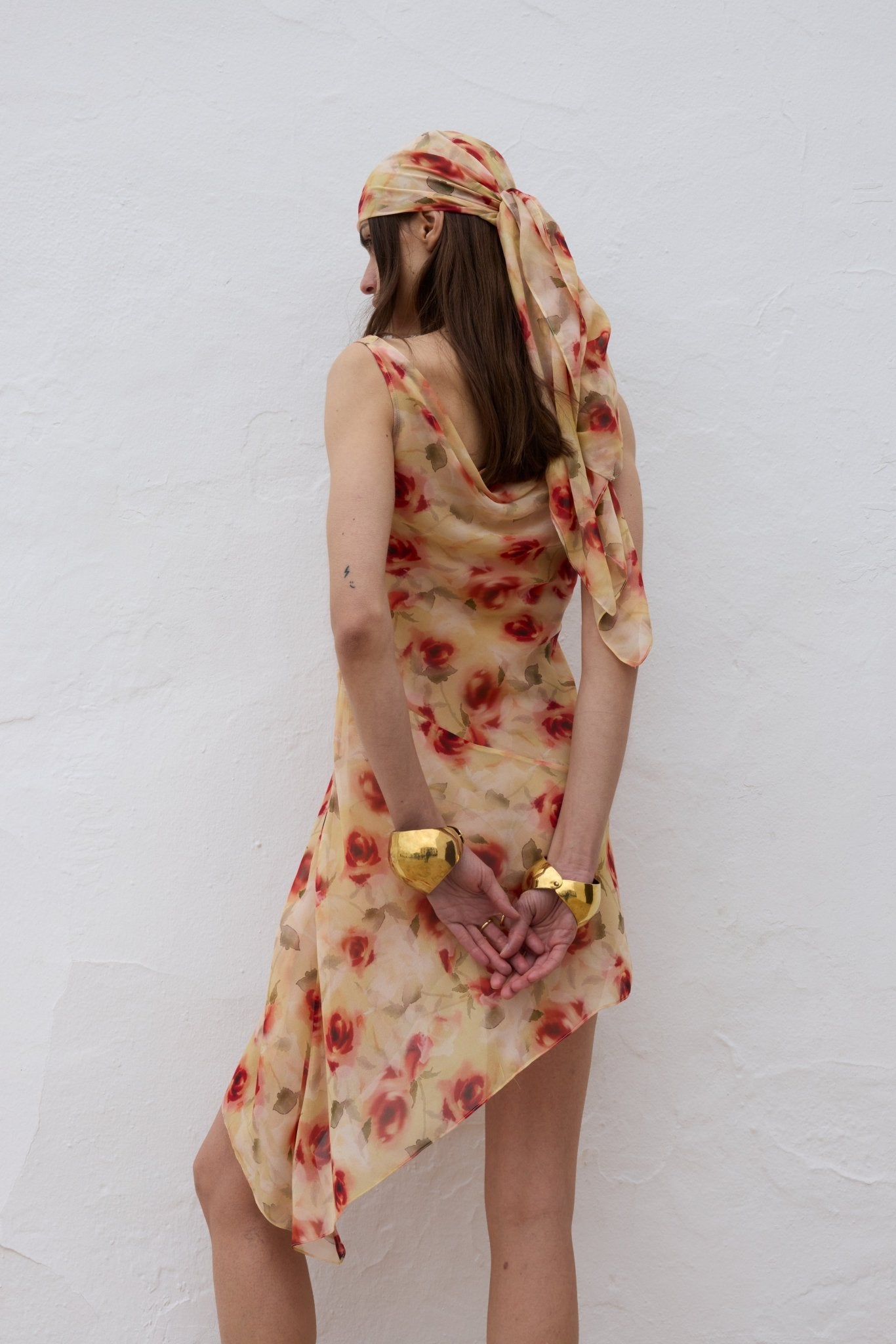 ARENA MINI DRESS SILK CHIFFON LA ROSA - De La Vali