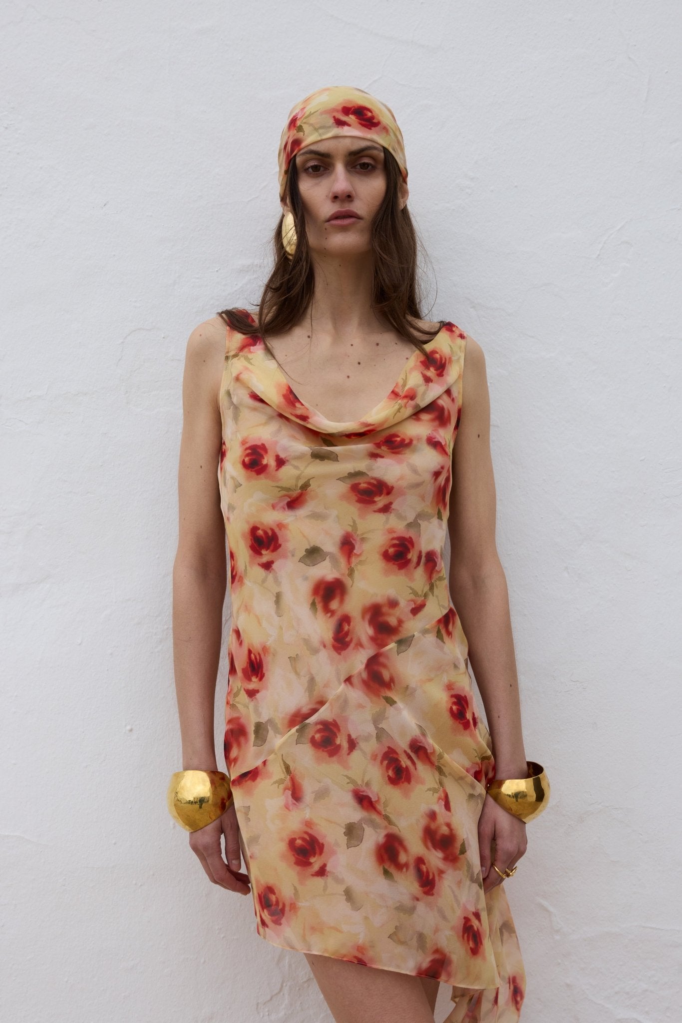 ARENA MINI DRESS SILK CHIFFON LA ROSA - De La Vali