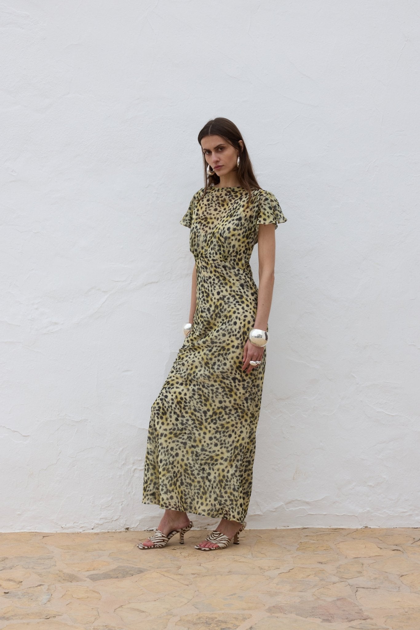 PAREO MAXI DRESS SILK CHIFFON EL FELINO - De La Vali