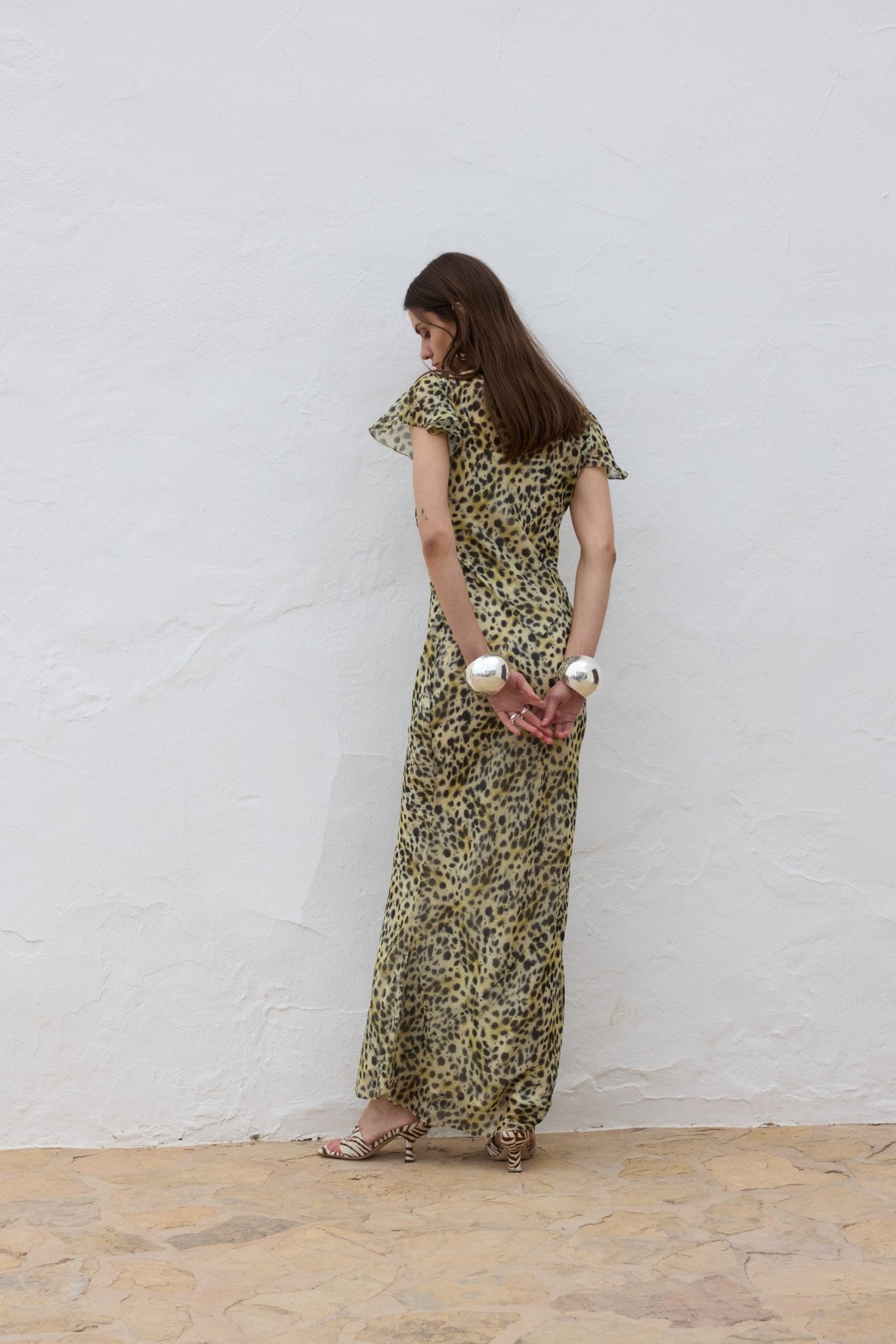 PAREO MAXI DRESS SILK CHIFFON EL FELINO - De La Vali