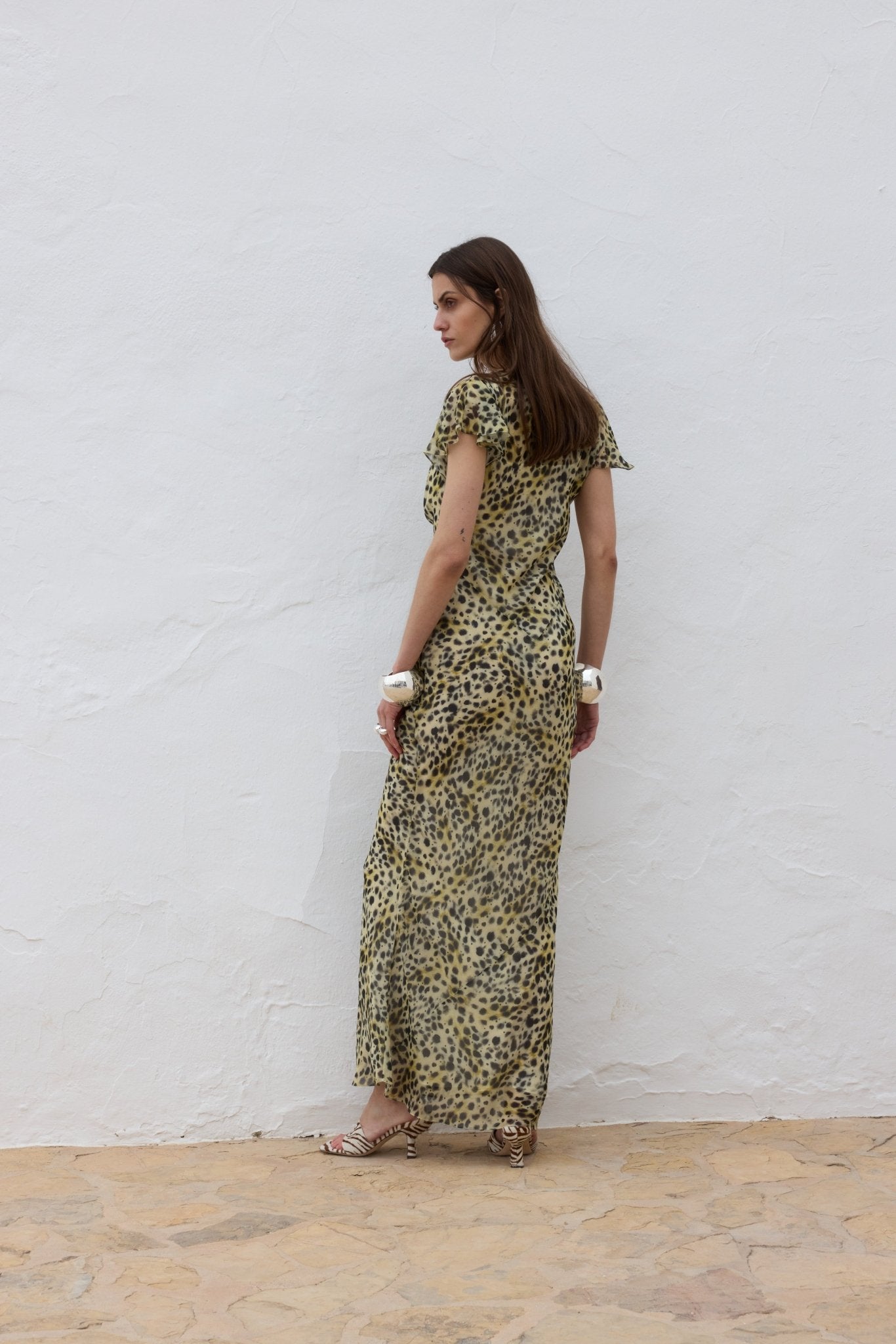 PAREO MAXI DRESS SILK CHIFFON EL FELINO - De La Vali