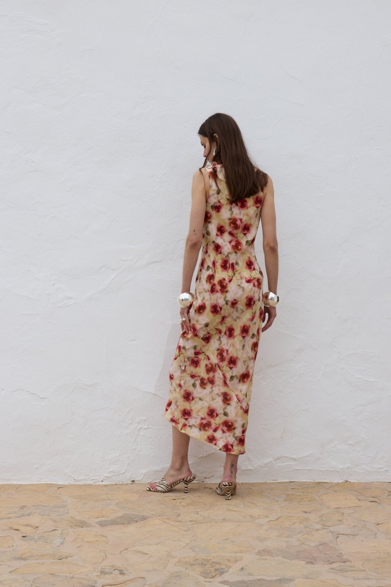 CESTO MIDI DRESS SILK CDC LA ROSA - De La Vali