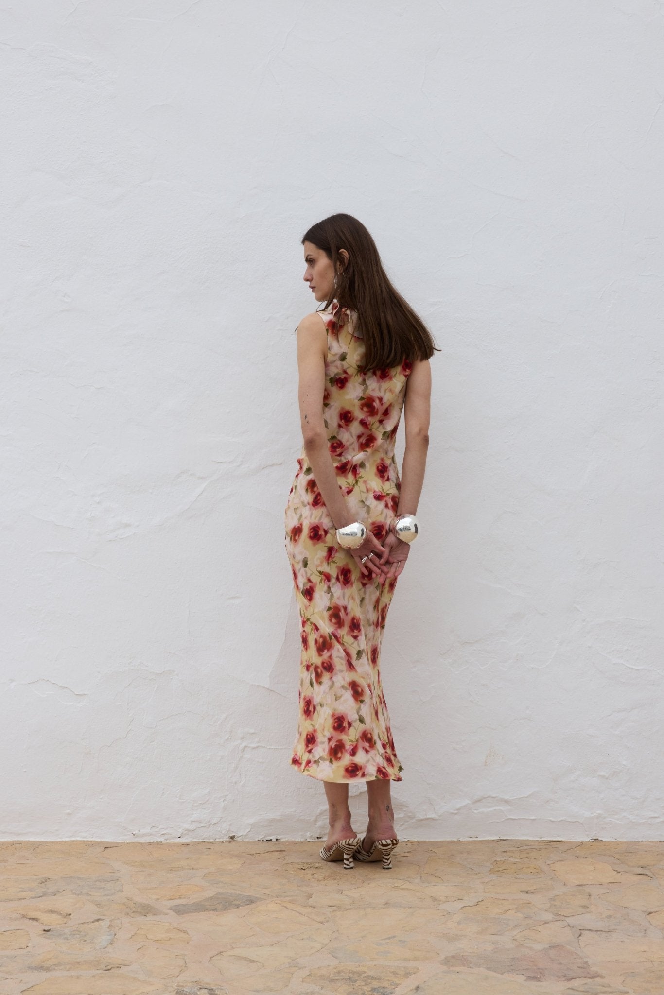 CESTO MIDI DRESS SILK CDC LA ROSA - De La Vali