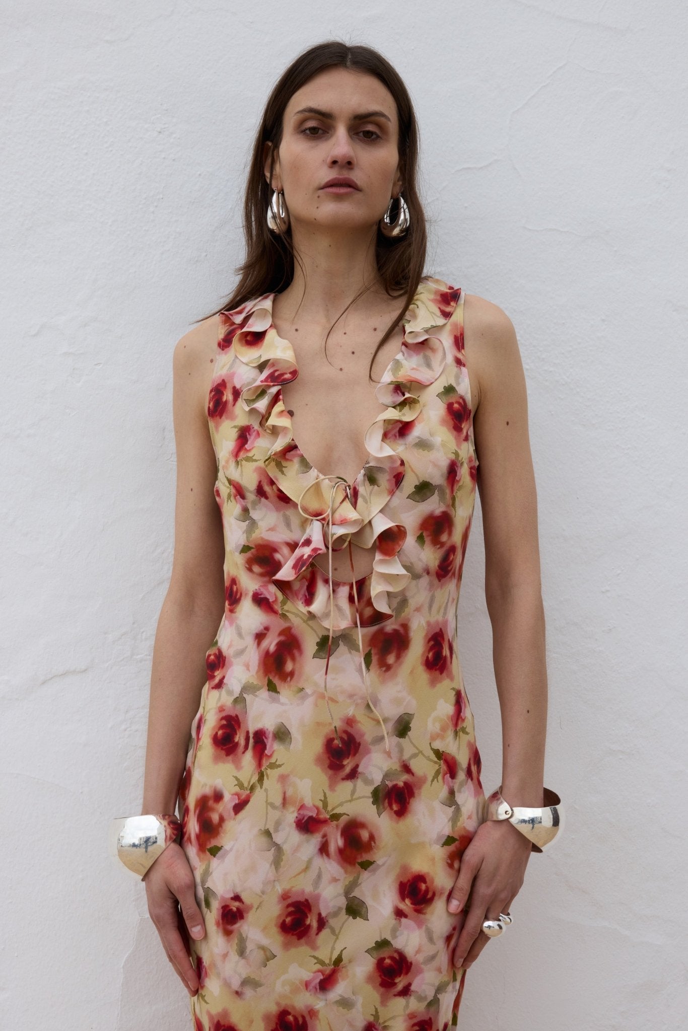 CESTO MIDI DRESS SILK CDC LA ROSA - De La Vali