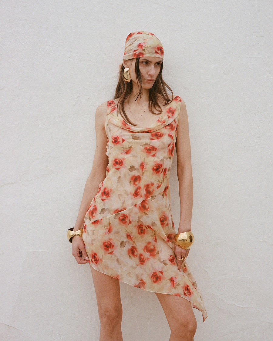 HEADSCARF SILK CHIFFON LA ROSA