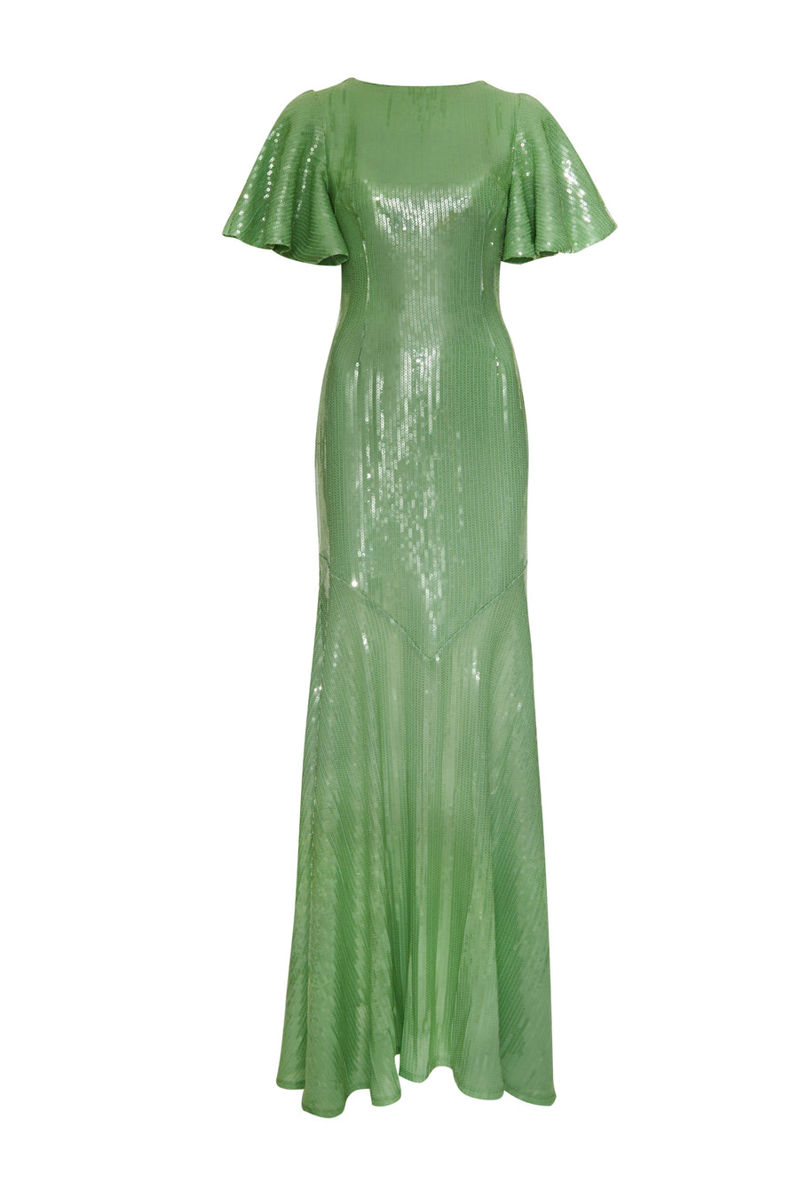 PALOMA MAXI DRESS IN SAGE GREEN SEQUIN