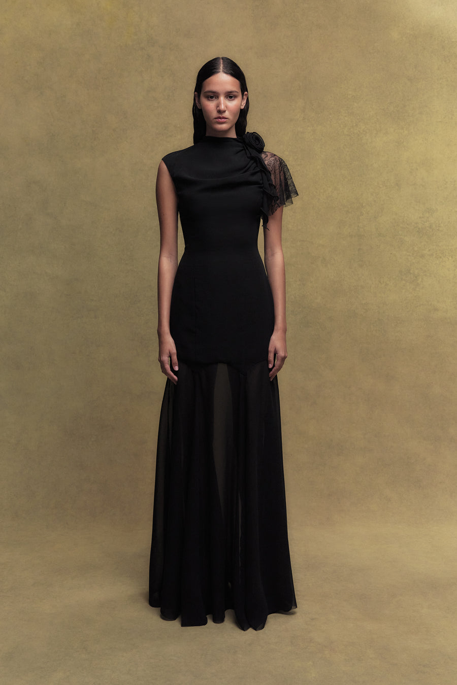 IVY CHIFFON MAXI DRESS IN BLACK DE LA VALI OFFICIAL IVY CHIFFON MAXI DRESS IN BLACK DE LA VALI OFFICIAL