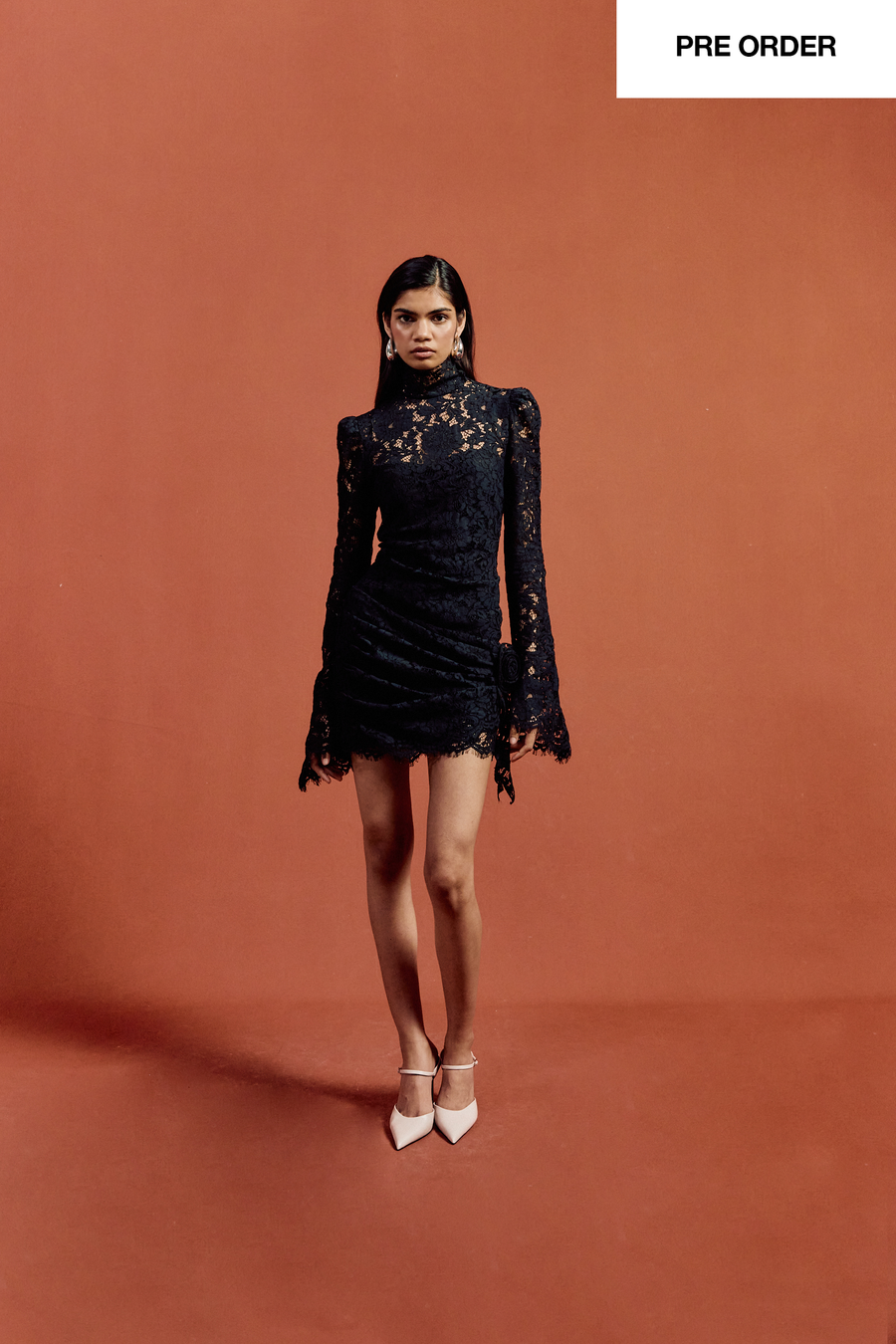 BODITA MINI DRESS IN BLACK LACE (PRE ORDER)