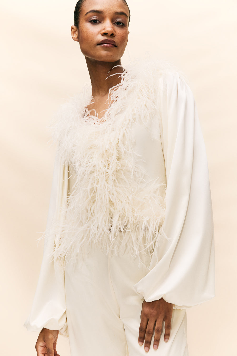 LIBERTY TOP SILK IN IVORY SATIN (MADE TO ORDER)