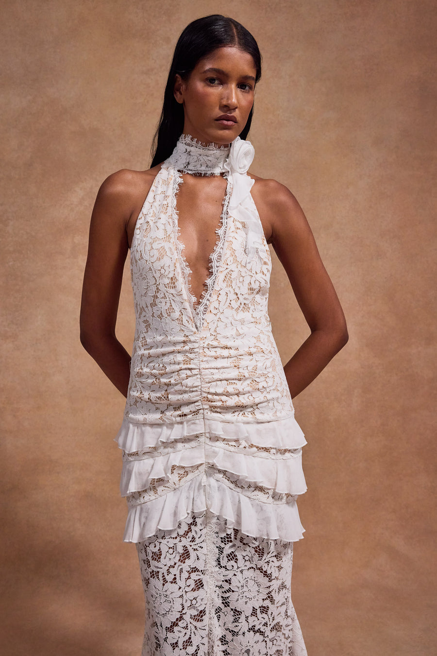 BONITA MAXI DRESS IN WHITE LACE (PRE ORDER)