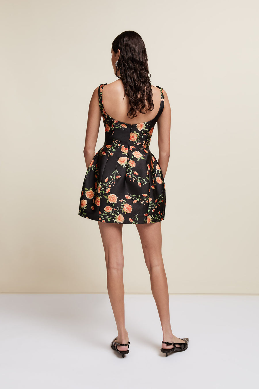 de la vali lola floral satin twill mini dress DE LA VALI Lola floral-print satin-twill mini dress - Dresses & Skirts