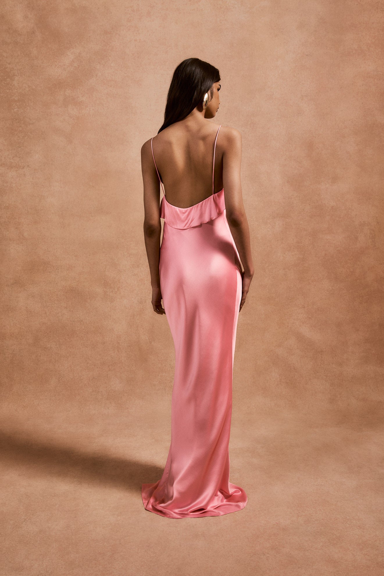ESPERANZA LONG DRESS IN BALLET SILK SATIN - De La Vali