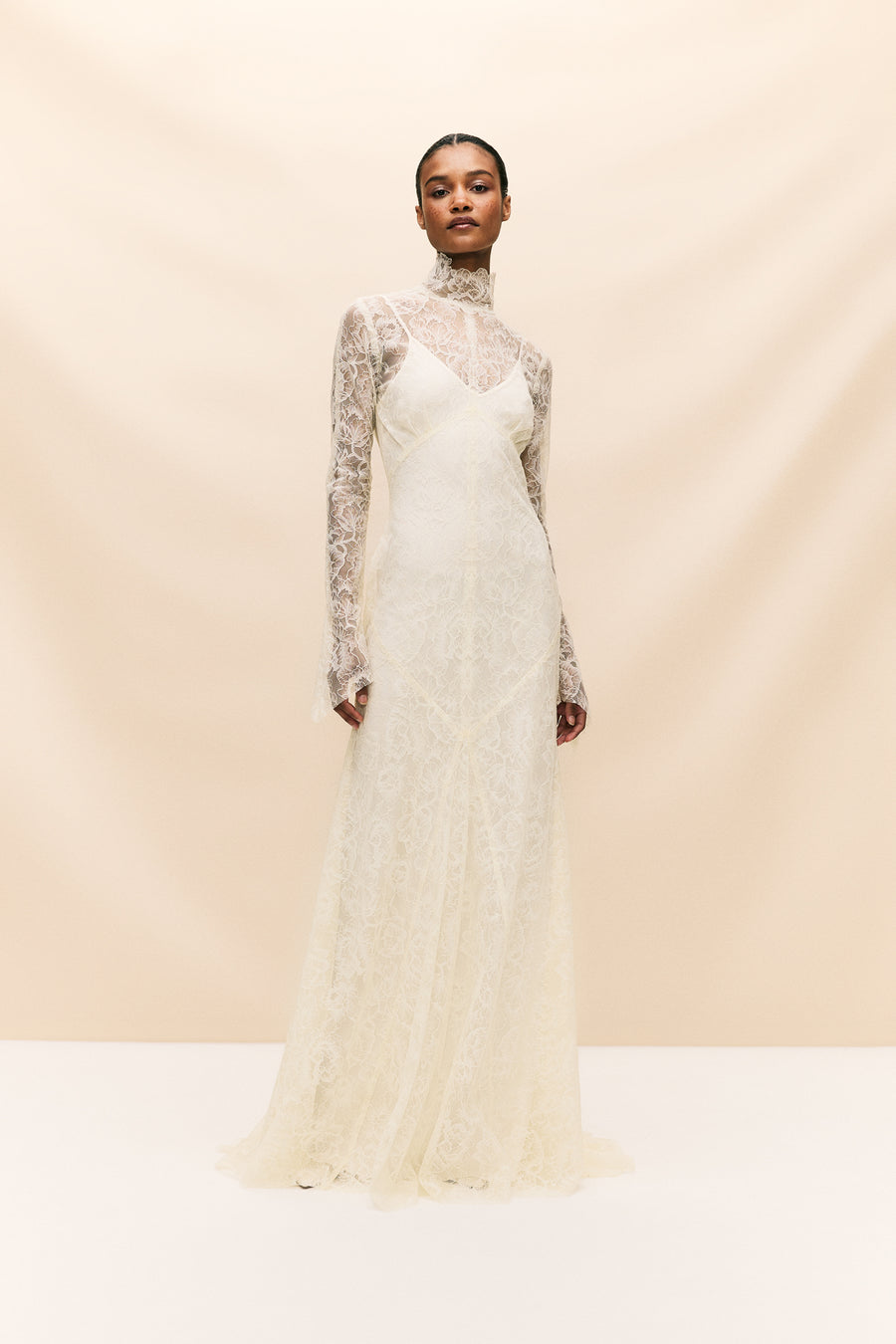 HERMOSA MAXI DRESS IN IVORY LACE