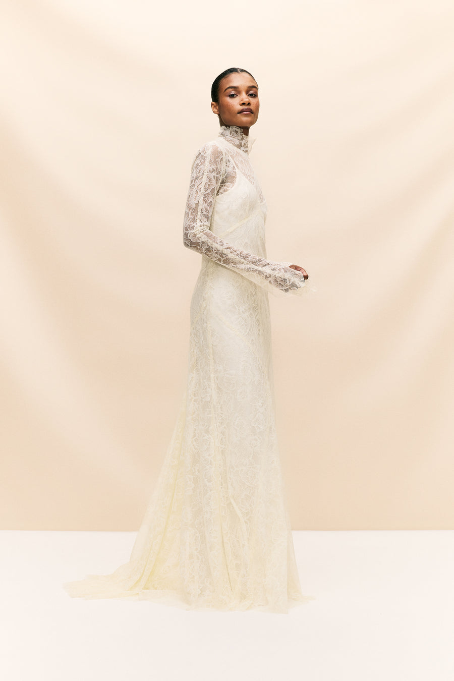 HERMOSA MAXI DRESS IN IVORY LACE (MADE TO ORDER)