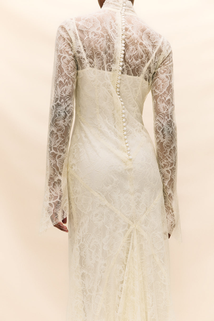 HERMOSA MAXI DRESS IN IVORY LACE DE LA VALI OFFICIAL HERMOSA MAXI DRESS IN IVORY LACE DE LA VALI OFFICIAL