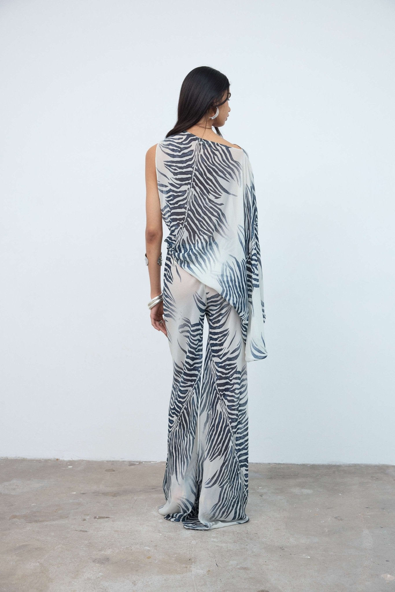 MAHA TOP IN ZEBRA PRINT GEORGETTE - De La Vali