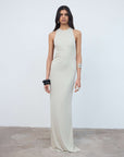 MAHA MAXI DRESS IN CREAM JERSEY - De La Vali