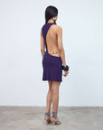 MAHA MINI DRESS IN PURPLE JERSEY - De La Vali