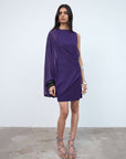 MAHA TOP IN PURPLE GEORGETTE - De La Vali