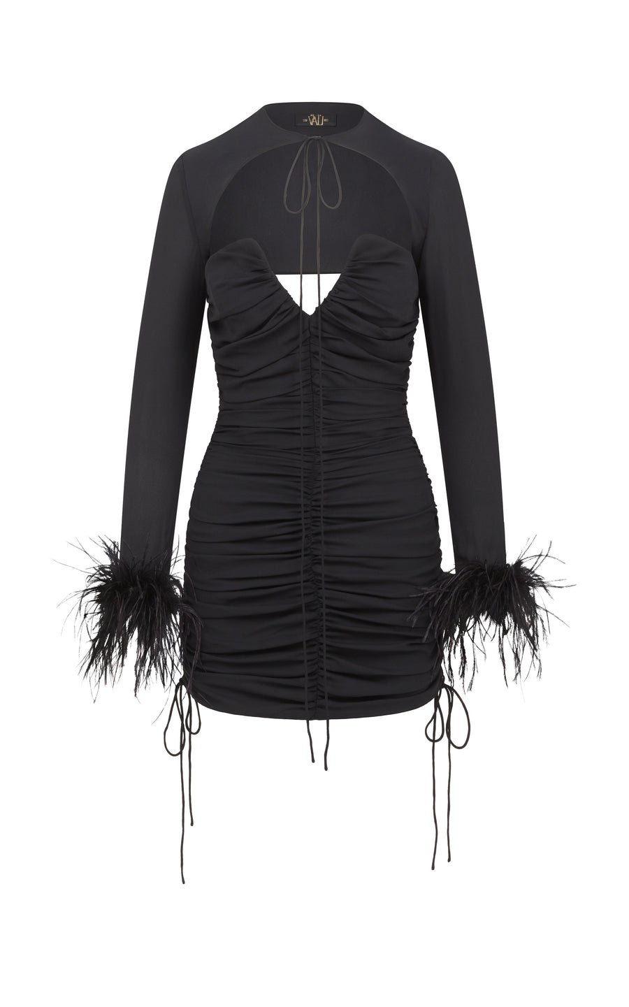 MAME MINI DRESS IN BLACK CHIFFON