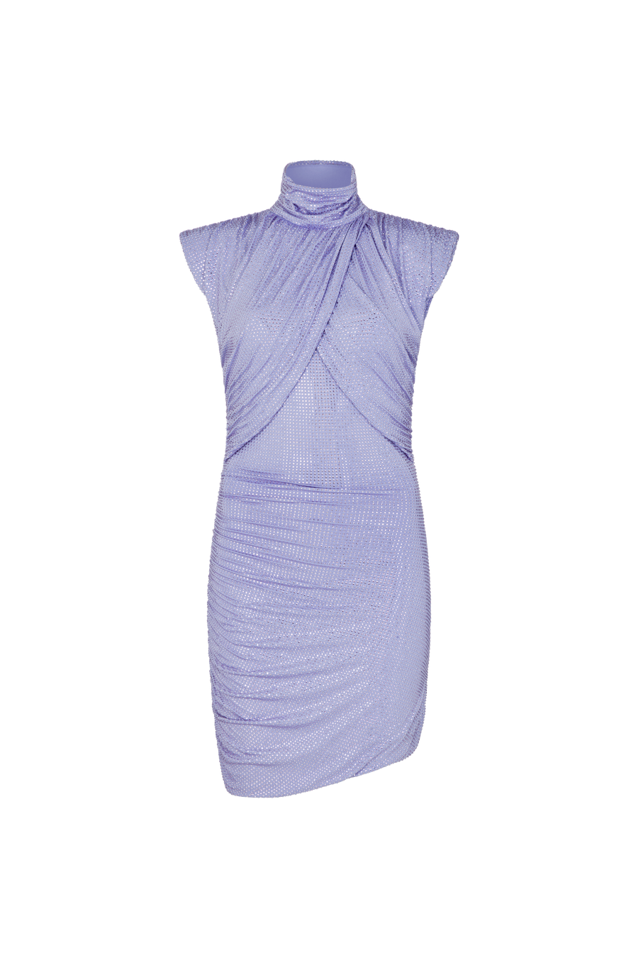 METROPOLITAN MINI DRESS IN LILAC EMBELLISHED JERSEY