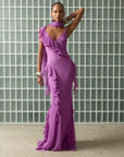 MAYARA MAXI DRESS IN MAGENTA GEORGETTE - De La Vali
