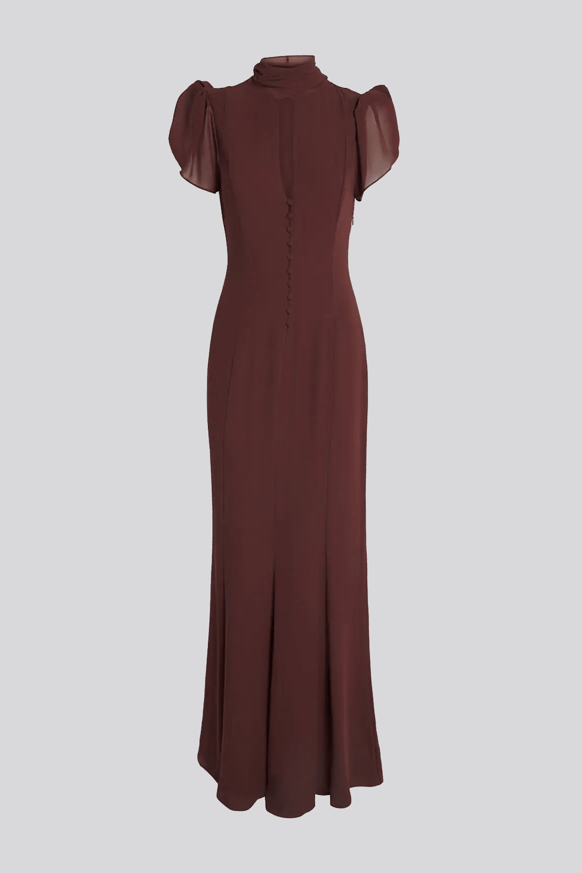 NIEBLA MAXI DRESS IN PLUM CHIFFON - De La Vali