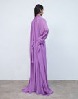 NILA MAXI DRESS IN MAGENTA CHIFFON - De La Vali