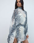 NILA MINI DRESS IN ZEBRA PRINT CHIFFON - De La Vali