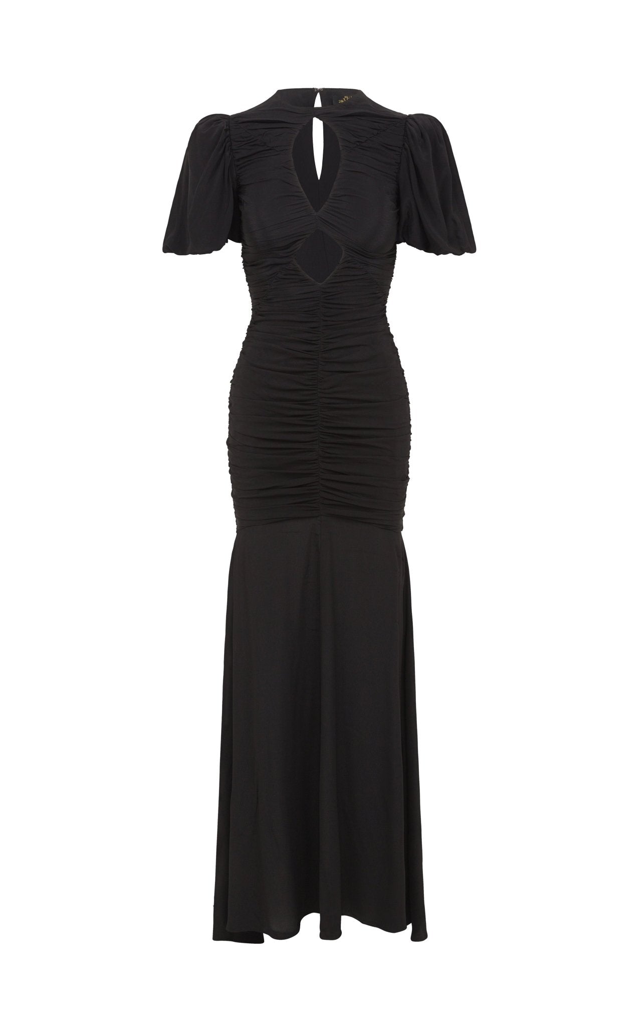OLYMPIA MAXI DRESS IN BLACK VISCOSE CDC - De La Vali