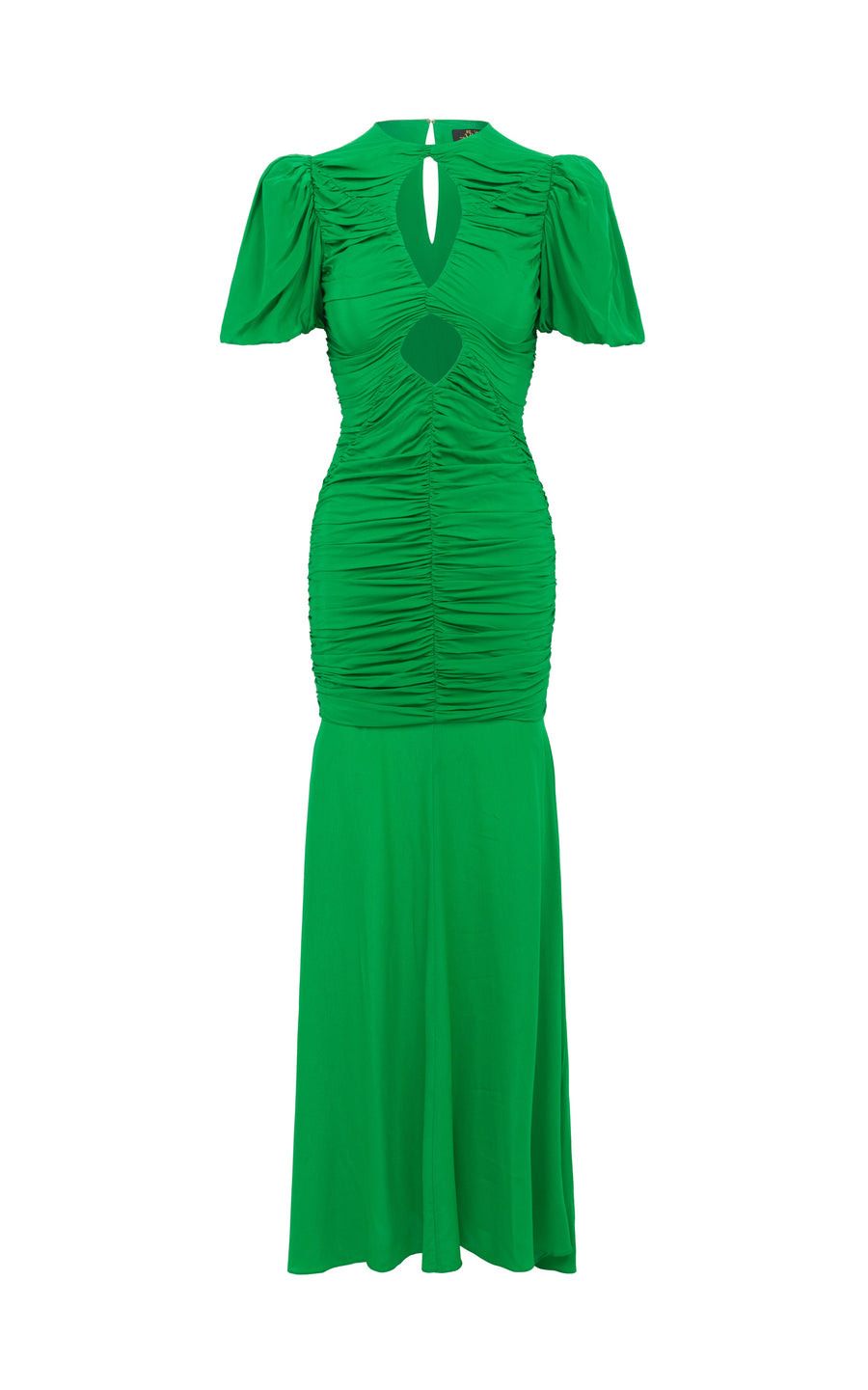 OLYMPIA MAXI DRESS IN PALM GREEN VISCOSE CDC