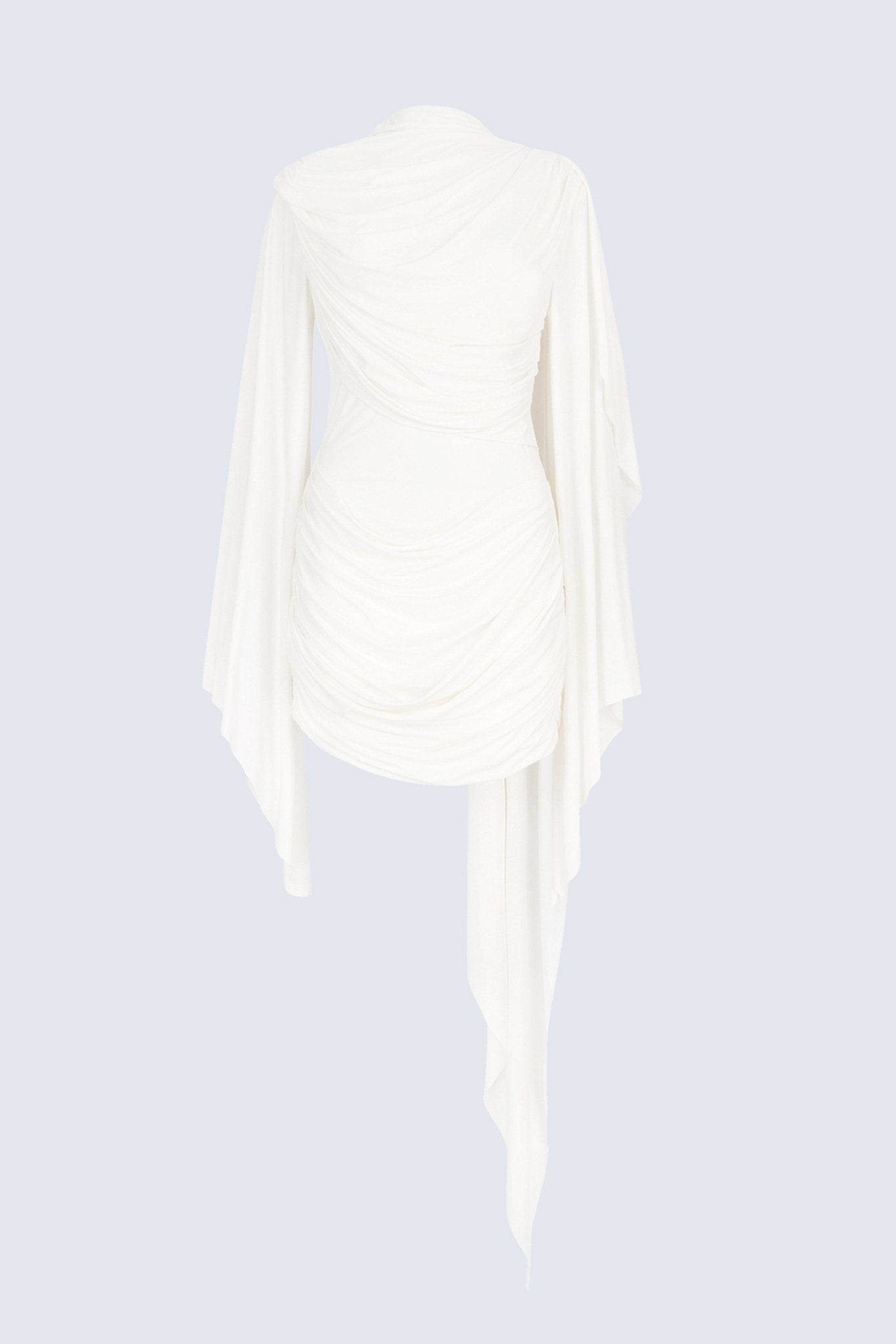 PERISA MINI DRESS IN IVORY SPANDEX JERSEY - De La Vali