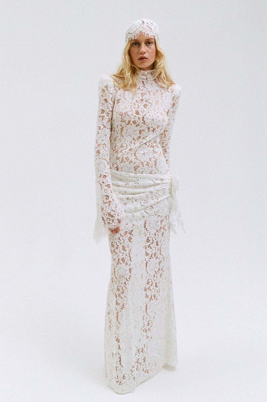 BODITA MAXI DRESS IN WHITE LACE – DE LA VALI OFFICIAL